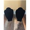Image 1 : TWO BLACK VELVET NECKLACE DISPLAY STAND