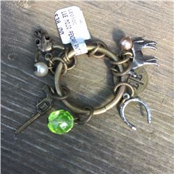 LENNY AND EVABRASS MOJO CHARM / FITS ON CUFFS, OR CHAIN BRACELET OR NECKLACE/COWGIRL THEME; HORSE, P