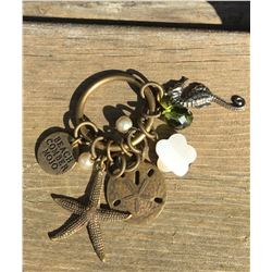 LENNY AND EVA BRASS MOJO CHARM / FITS ON CUFFS, OR CHAIN BRACELET OR NECKLACEBEACH COMBER THEME; STA