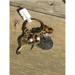 LENNY AND EVA BRASS MOJO CHARM / FITS ON CUFFS, OR CHAIN BRACELET OR NECKLACEBEACH COMBER THEME; STA