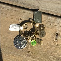 LENNY AND EVA BRASS MOJO CHARM / FITS ON CUFFS, OR CHAIN BRACELET OR NECKLACE/ROAD TRIPPER THEME; PO
