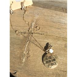 NECKLACE AND EARRING SET/TO THE MOON AND BACK