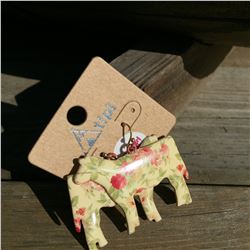 FLORAL STEER EARRINGS