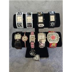 GROUP OF 10 NEW WATCHES-STRAP/CUFF STYLES *need new watch batteries