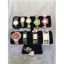 GROUP OF 10 NEW WATCHES-STRAP/CUFF STYLES *need new watch batteries