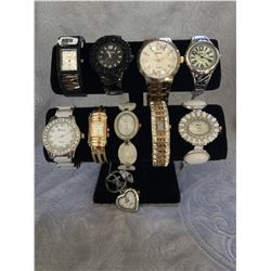 GROUP OF 10 NEW WATCHES-STRAP/CUFF STYLES *need new watch batteries