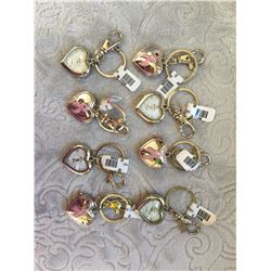 GROUP OF 10 NEW WATCHES-STRAP/BREAST CANCER KEYCHAINS *need new watch batteries
