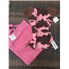 Image 1 : PINK AND CHOCOLATE COW PRINT GIRLS DRESS/SIZE 4 TODDLER/COWGIRL FINESSE TOTE BAG**18-24 M SIZE SHOWN
