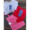 Image 1 : RED GIRLS LONG SLEEVE SHIRT SIZE 2T/GREY GIRLS TSHIRT SIZE 5/COWGIRL FINESSE TOTE BAG!!
