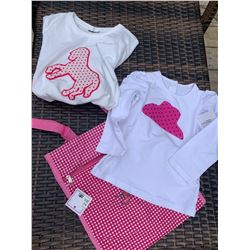 WHITE 12 MO LONG SLEEVE SHIRT/WHITE 4T TSHIRT/COWGIRL FINESSE TOTE BAG!!