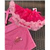 Image 1 : GIRLS PINK TUTU SKIRT WITH PINK RUFFLE SIZE3-6 MOS/COWGIRL FINESSE TOTE BAG!!