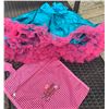 Image 1 : GIRLS TEAL TUTU SKIRT WITH PINK RUFFLE SIZE 7/COWGIRL FINESSE TOTE BAG!!