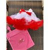 Image 1 : GIRLS WHITE TUTU SKIRT WITH RED RUFFLE SIZE 3T/COWGIRL FINESSE TOTE BAG!!