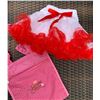 Image 1 : GIRLS WHITE TUTU SKIRT WITH RED RUFFLE SIZE 3T/COWGIRL FINESSE TOTE BAG!!