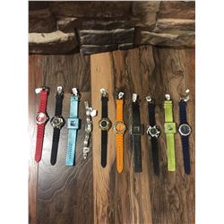GROUP OF 10 NEW WATCHES-STRAP STYLE *need new watch batteries