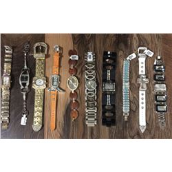 GROUP OF 10 NEW WATCHES-STRAP STYLE *need new watch batteries