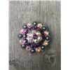 Image 1 : 1 PURPLE/ IRREDESCENT SWAROVSKI CRYSTALS/MED  2" ANTIQUE SILVER ROUND CONCHO**COMES WITH CHICAGO SCR