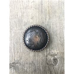 1 ANTIQUE COPPER/  1 1/2" COPPER ROUND CONCHO**COMES WITH CHICAGO SCREWS