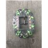 Image 1 : 1 LIME  SWAROVSKI CRYSTALS/ANTIQUE SILVER BUCKLE 2"X3" FITS 3/4" STRAP