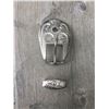 Image 1 : 1 SILVER BUCKLE/ HOLDS A CONCHO/ 2 1/2"X2" FITS 3/4" STRAP