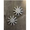 Image 1 : 2 SPUR ROWEL  CONCHOS/ CLEAR CRYSTALS / 1 1/2"*CHICAGO SCREWS INCLUDED