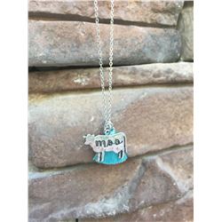 SILVER/"MOO" NECKLACE WITH EARRINGS
