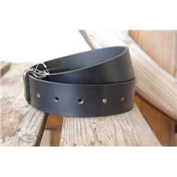 BLACK LEATHER BELT/SIZE28"