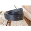 Image 1 : BLACK LEATHER BELT/SIZE28"