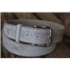 Image 1 : WHITE LEATHER BELT XL