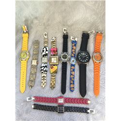GROUP OF 10 NEW WATCHES  *need new watch batteries