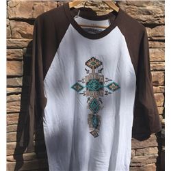 CRAZY TRAIN CROSS BASEBALL T SHIRST SIZE LARGE