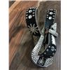Image 1 : BLACK SPUR ROWEL BLING BELT*HAS DAMAGED EDGE