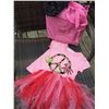 Image 1 : PINK SHIRT WITH PEACE SIGN /4T/-PINK AND RED TUTU/BLACK TODDLER FASHION HATWITH BLACK FLOWER/COWGIRL