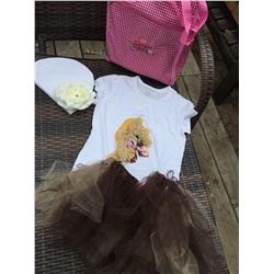 WHITE SHIRT WITH HORSE DESIGN/5-6T/ RED TUTU-BLACK TODDLER FASHION HAT /COWGIRL FINESSE TOTE BAG