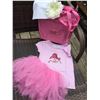 Image 1 : PINK SHIRT WITH COWBOY BOOT DESIGN/4T/ PINK TUTU/WHITE TODDLER FASHION HAT /COWGIRL FINESSE TOTE BAG