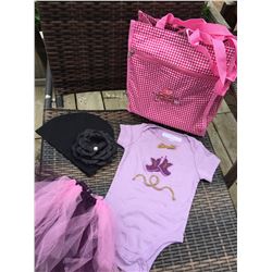 PURPLE SHIRTWITH COWBOY BOOT DESIGN/12-18MOS/ PINK AND PURPLE TUTU/BLACK TODDLER FASHION HAT /COWGIR