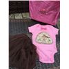 Image 1 : PINK SHIRT WITH CAROUSEL DESIGN/3-6MOS/ BROWN TUTU/COWGIRL FINESSE TOTE BAG
