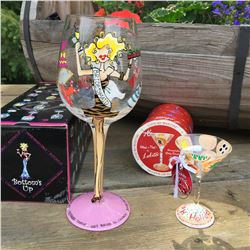 BRIDESMAID WINE GLASS/ MINI MARTINI GLASS TREE DECORATION