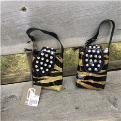 GROUP OF 2 DISCOUNT WALLETS/GOLD/BLK MINI