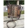 Image 1 : DISCOUNT PURSE/BROWN MULTI COLOR DESIGN ON FRONT (MISSSING ONE STUD ON FRONT DESIGN)