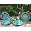 Image 1 : ONE TURQUOISE WESTERN CHARGER PLATE/METAL