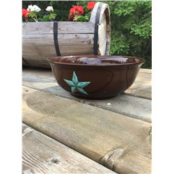 LARGE WESTERN TURQUOISE STAR FRUIT BOWL