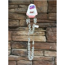 CLEAR CRYSTAL SPARKLY NECKLACE AND EARRING SET