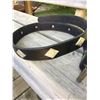 Image 1 : BLACK LEATHER BELT/ SILVER CONCHOS**HAVE SLIGHT SCRATCHESSIZE LARGE