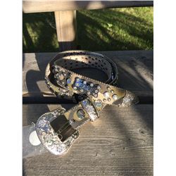 KIDS CAMO DOUBLE PISTO LEATHER BELT