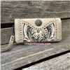 Image 1 : CREAM TOOLED WESTERN TRIFOLD WALLET