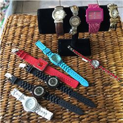 GROUP OF 10 NEW WATCHES  *need new watch batteries