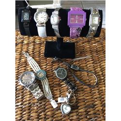 GROUP OF 10 NEW WATCHES  *need new watch batteries