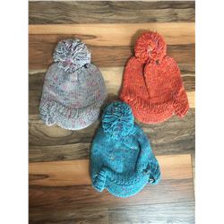 3 WINTER KNITTED TOQUES