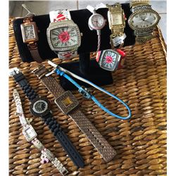 GROUP OF 10 NEW WATCHES  *need new watch batteries